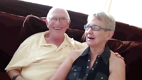 Grandma and grandpa with boy