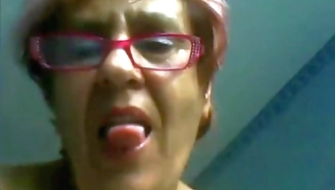 Hungarian Granny in a webcam