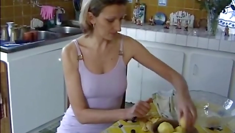 Cooking Made Her Cock Hungry